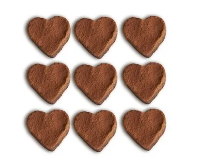 Шоколадные бисквитные сердца