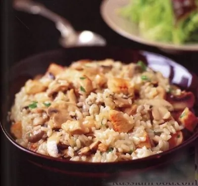 Ризотто с курицей и грибами