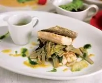 Филе сибаса с артишоками