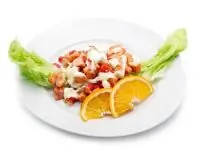 Салат из курицы с фруктами