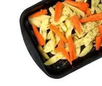 Запеченые овощи в лимонном соке со шнитт-луком