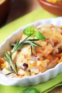 Сливочный гратен с курицей и тыквой