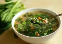 Зеленый суп с имбирем