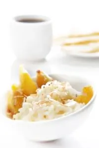 Сливочный суп из кураги с рисом