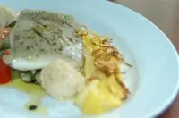 Черный палтус с овощами аль-денте