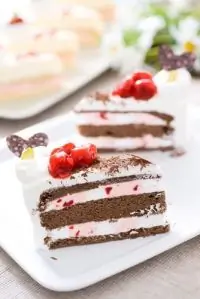 Шоколадный торт с домашним сыром и вишней