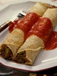 Трубочки с мясом и сыром