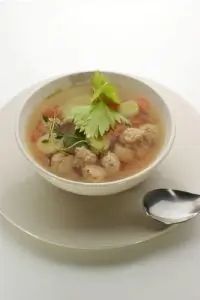 Куриный суп с шариками из индейки