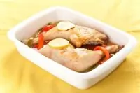 Курица с овощами в вине