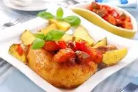 Курица с томатами по кавказски