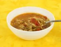 Быстрый суп из индейки с коричневым рисом