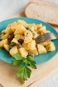 Салат из молодого картофеля с гуакамоле