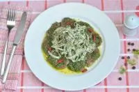 Карпаччо из маринованной телятины