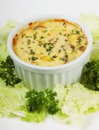 Жюльен с ветчиной и грибами