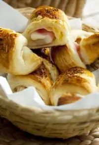 Рогалики с ветчиной