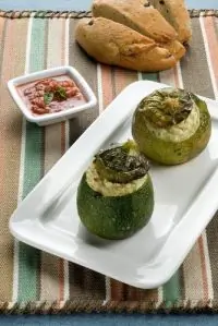 Круглые кабачки с рикоттой