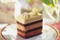 Шоколадное гато с каштанами