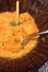 Тыква баттернат с кокосом и кинзой по тайски