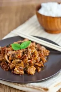 Кисло-сладкая свинина с рисом