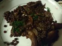 Чечевица с грибами