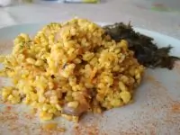 Булгур с грибами и морковью