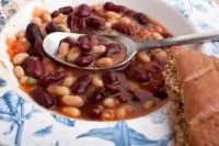 Овощной суп с брюквой и фасолью