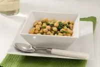 Нут со шпинатом и лимоном