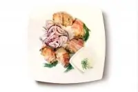 Куриная печень в беконе