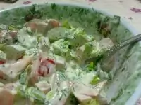 Овощной салат с ветчиной