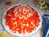 Салат «Креветки под шубой»