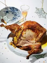 Индейка, фаршированная сладким булгуром