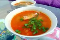 Томатный суп с говядиной