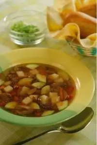 Грибной суп с кабачками