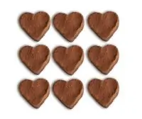 Шоколадные бисквитные сердца