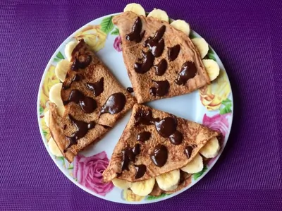 Шоколадные блины на йогурте