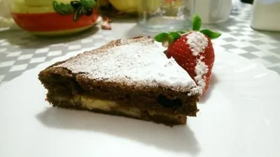 Шоколадный кекс с банановой прослойкой