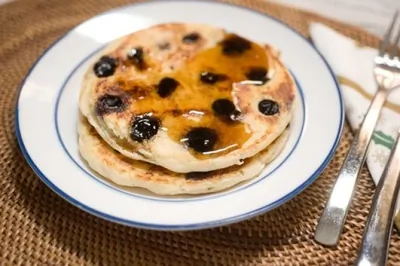 Кукурузные блины с черникой