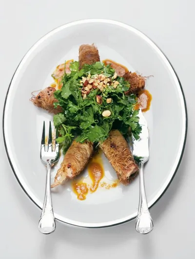 Лосось в тесте катаифи