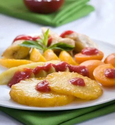 Печеный карамелизованный ананас