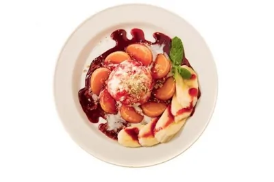 Санди с винным соусом и мандаринами