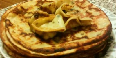 Блины с шоколадным припеком