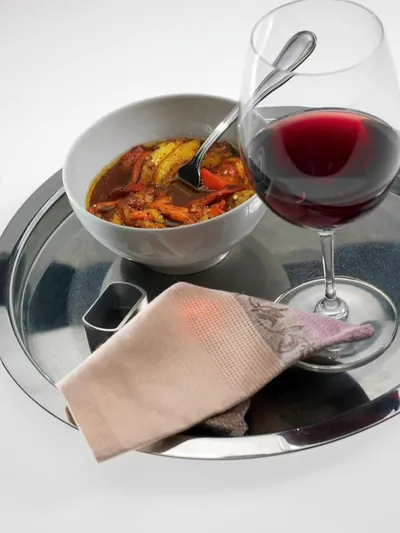 Салат из печеных перцев с бальзамическим уксусом