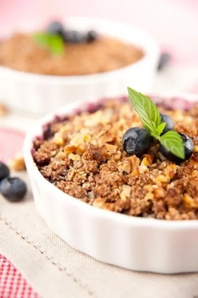 Черничный коблер с овсяными хлопьями