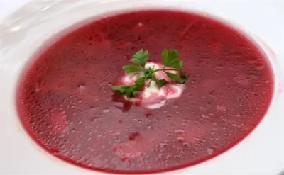 Борщ нежирный на курином бульоне