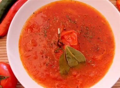 Томатный суп с медом и имбирем