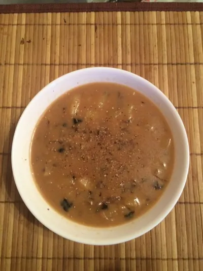 Суп из сушеных грибов с плавленым сыром