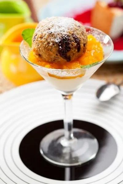 Рикотта с апельсиновым соусом