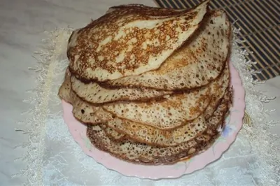 Блинчики на кефире с сахаром