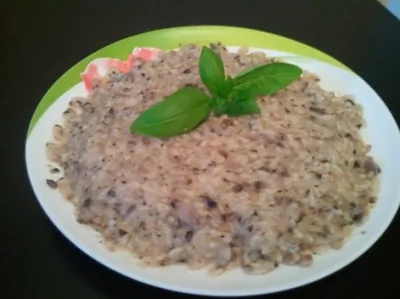 Ризотто с шампиньонами и сыром дор-блю