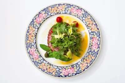 Теплый салат с картофелем и осьминогом